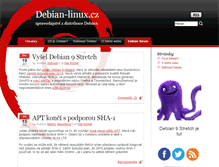 Tablet Screenshot of debian-linux.cz